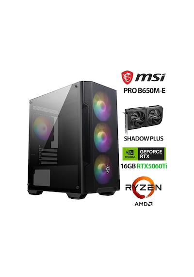 Xaser FORCE X8 R5 8400F 32 GB 1 TB M.2 Nvme SSD 16 GB RTX5060 Tİ Free Dos Masaüstü Oyuncu Bilgisayarı