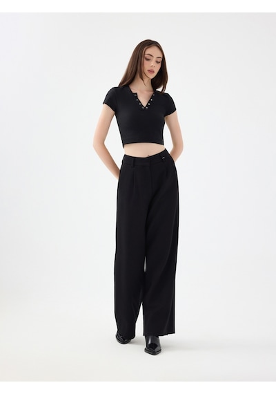 Relax Fit Kadın Pantolon Siyah