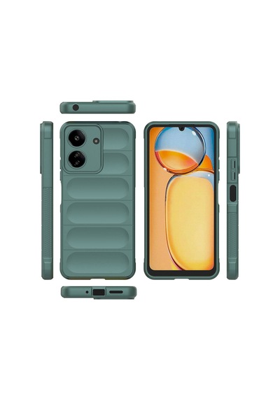 Xiaomi Poco C65 Kılıf Kamera Korumalı Esnek Silikon Parmak Şeritli Pazarplus Siyah