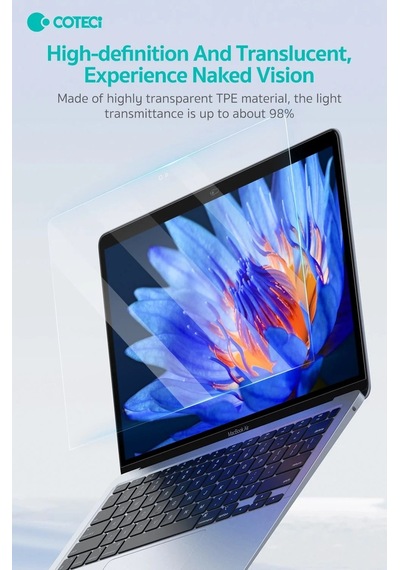 Delux Serisi Parça Kaplama Şeffaf Coteci 2022 Apple MacBook Uyumlu Air 13.6 Hd Bilgisayar Koruyucu Film A2681