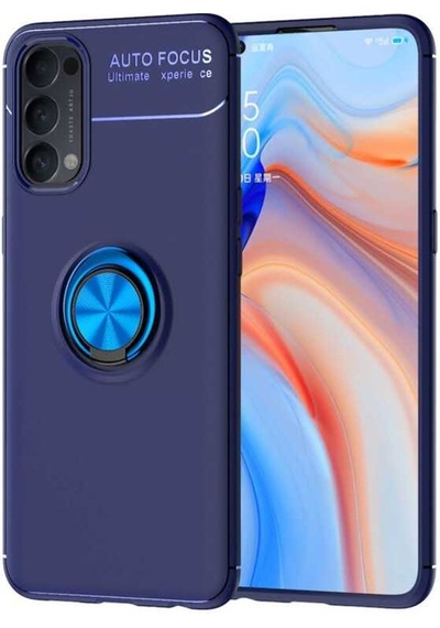 Oppo Reno 4 Kilif Lens Yüzüklü Tam Korumali Silikon Kapak 463563081