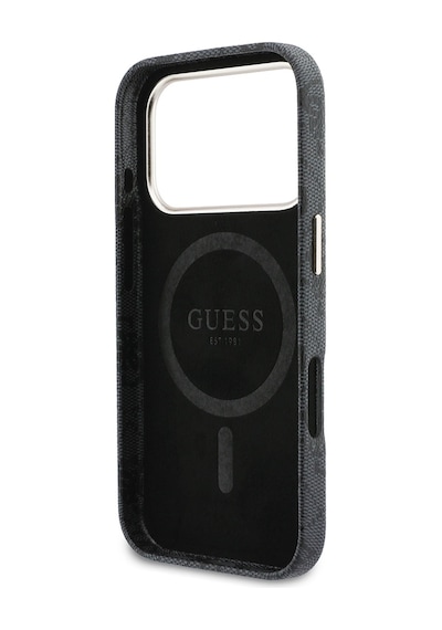 Apple Uyumlu iPhone 17 Pro Max Kılıf Guess Lisanslı M-safe Özellikli Script Yazı Logolu 4g Desenli Kapak Siyah