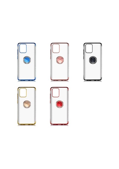 Galaxy S10 Lite Yüzüklü Standli Köseleri Renkli Seffaf Kilif 416307700