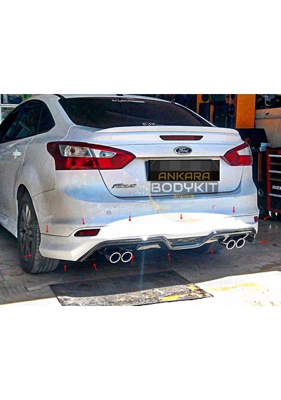 Focus 3 Sedan Arka Tampon Eki - Plastik Boyasız
