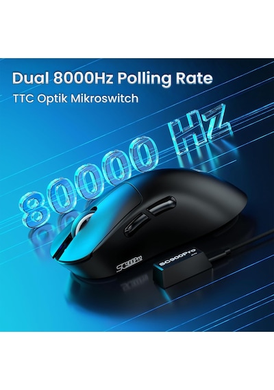 Aula Sc900 Pro Paw3395 Sensör 26000 Dpı 8000hz Kablolu Ve Kablosuz Gaming Oyuncu Mouse Siyah Evrensel Aula Sc900 Pro Paw3395 Sensör 26000 Dpı 8000hz Kablolu Ve Kablosuz Gaming Oyuncu Mouse Siyah Evrensel