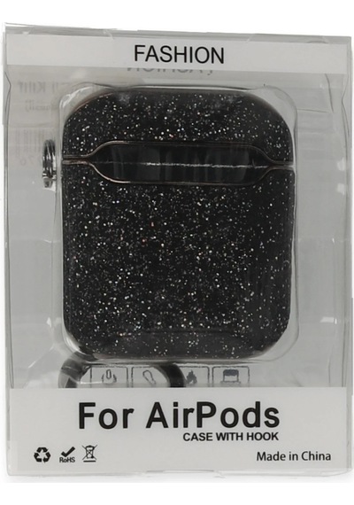 Newface - 950 - Apple AirPods Uyumlu 2 2.nesil Spell Simli Kılıf - Kmrsfres - - Siyah