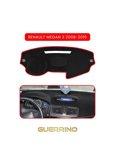 Renault Megan 3 2008-2015 Torpido Koruma Halısı Kırmızı Kenar