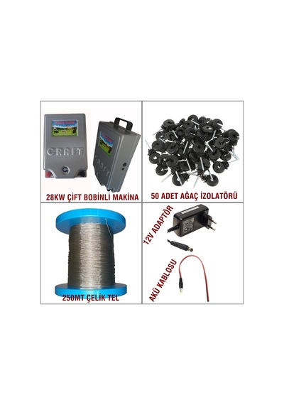 Çift Bobinli 28Kw Elektrikli Çit Sistemi 2.5 Dönüm İçin