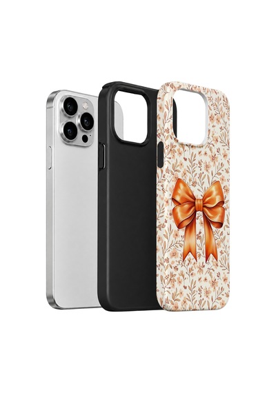 Velvoria Valestra Autumn Floral Bow Apple iPhone Uyumlu 15 Pro Darbe Korumalı Kılıf Valestra Select - Autumn Floral Bow