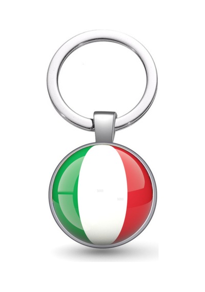 Tamgacrafts İtalya Italy Bayrağı Metal Anahtarlık Ülke Temalı Hediyelik Çok Renkli