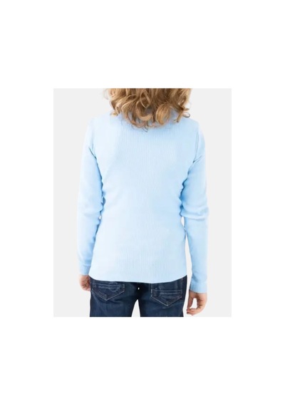Alya Underwear Balıkçı Yaka Pamuklu Fitilli Kumaş Çocuk Kaşkorse Unisex Body Açık Mavi