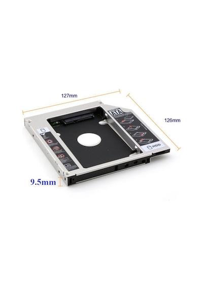Maxgo Ssd Caddy Notebook Dvd Kutu Sata Laptop Disk Hdd Kızak 9.5 12.7 MM