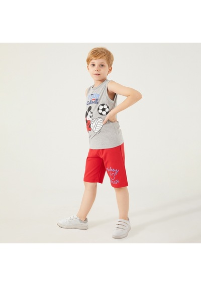 Mickey Mouse D4787-3 Çocuk  Gri Melanj Alt Üst Takım
