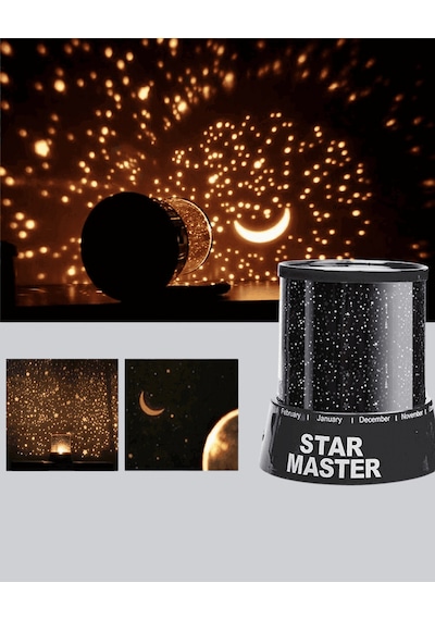Led Projektör Taşınabilir Yıldız Gece Lambası, Galaxy Efektli Çok Renkli