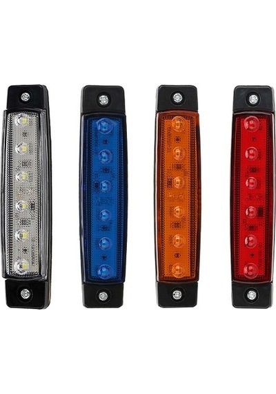 12 Volt Parmak Led Lamba - 10 Adet Sarı