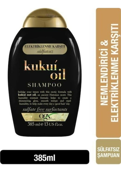 Organix Elektriklenme Karşıtı Kukui Oil Sülfatsız Şampuan 385 ML