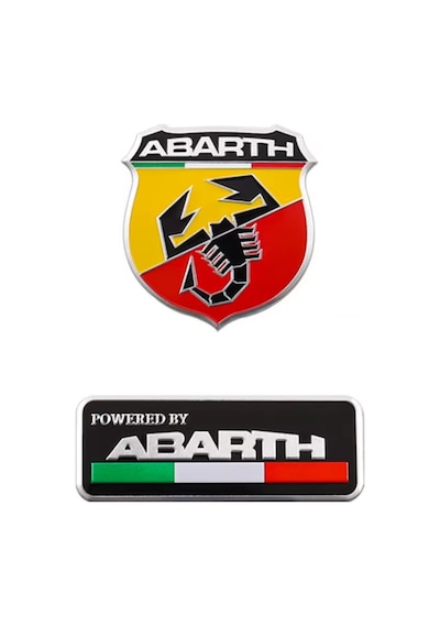 Fiat Abarth Logo 3d Abarth Amblem Aliminyum Çıkartma Abarth Rozet 2 Li Set İthal