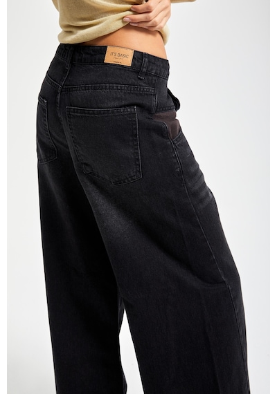 Itsbasic Kadın Koyu Füme Renk 2w5-1 Palazzo Fit Bol Kesim Cep Detaylı %100 Koton Denim Jean Itsbasic Kadın Koyu Füme Renk 2w5-1 Palazzo Fit Bol Kesim Cep Detaylı %100 Koton Denim Jean