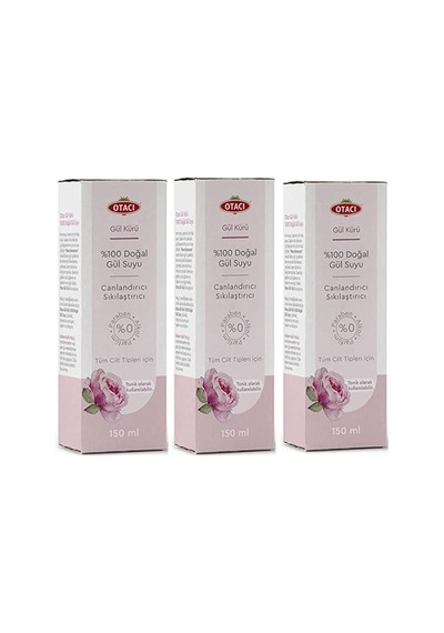 %100 Doğal Gül Suyu 150 Ml 3x150