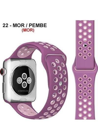 Apple Uyumlu  Watch Kordon 42 44 45 MM 2 3 4 5 6 7 Spor Silikon Kordon