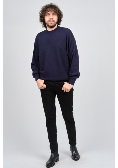 Ida Erkek Lambswool Bisiklet Yaka Kazak 0593154 Lacivert Lacivert
