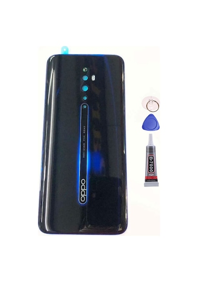 Oppo Reno 2z Mavi Arka Kapak Batarya Kapağı Pil Kapağı Yapışkan Ve Sökme Aparatıyla Beraber Full Set Mavi