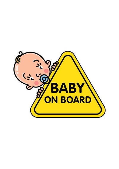 Baby On Board Arabada Bebek var Sticker Etiket MD1