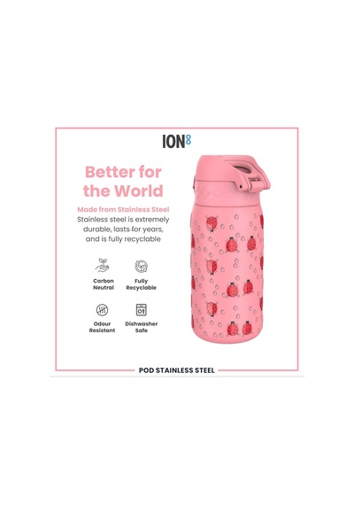 Ion8 - Paslanmaz Çelik Çocuk Suluk - Uğur Böceği- 400 Ml - Sızdırmaz Genel