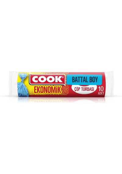 Cook Eko Battal Boy Jelatinli Mavi Renk Çöp Torbası 72 X 95 Cm 10 Yaprak