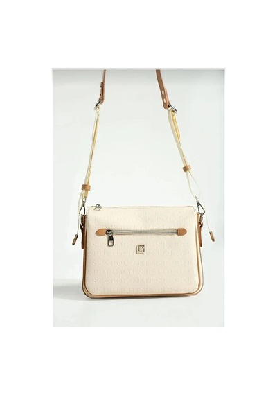 Just Polo Orijinal Kadın 3 Bölmeli Lüks Omuz Çantası Shopper Krem - Taba