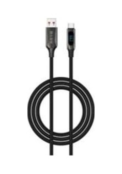 S-link Armor Led Uc-066 66w 1m Usb To Type-c Pd Örgülü Led Başlıklı Siyah Hızlı Şarj Kablosu Kdo