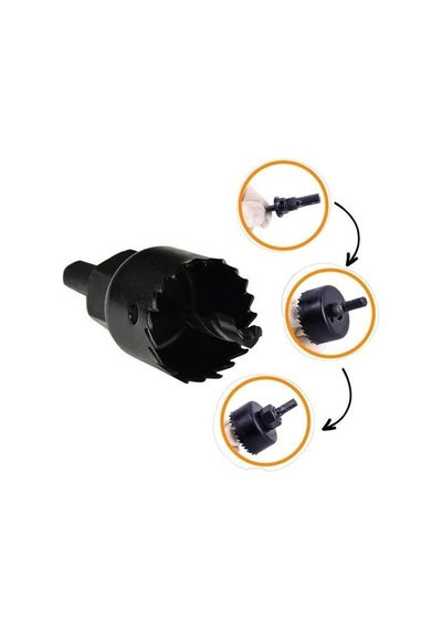 6 Parça Buat Açma Seti 38-54 Mm Profesyonel Delik Panç Testere Matkap Ucu Seti