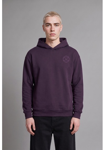 Defacto One Piece Boxy Fit Baskılı Kapüşonlu Sweatshirt H4186ax26aupr148 Mor-pr148