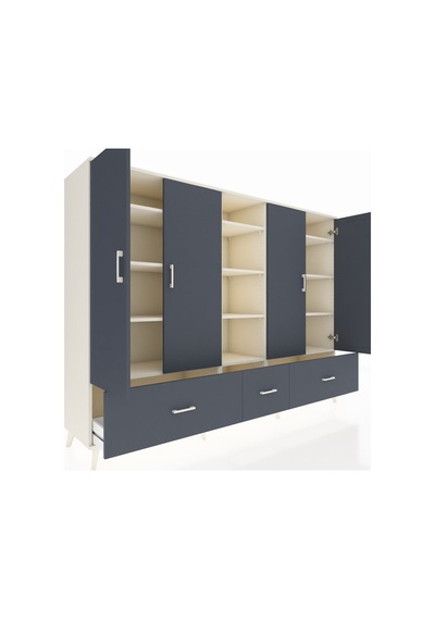 Hyperion Dolap 12 Raflı 3 Çekmeceli 4 Kapaklı 220x44x163 Aytaşı-a Aytaşı-antrasit Hyperion Dolap 12 Raflı 3 Çekmeceli 4 Kapaklı 220x44x163 Aytaşı-a Aytaşı-antrasit