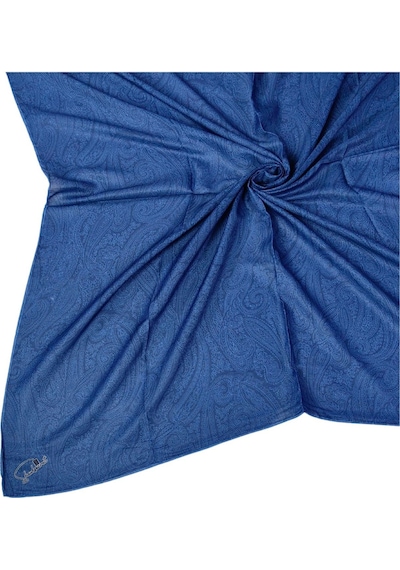 Mim Eşarp Prime Pamuk Etnik Desenli Eşarp 90x90 Cm Lacivert