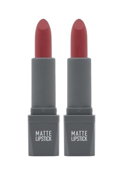 Renk Veren Uzun Süre Kalıcı Nemlendirici Kadifemsi Mat Ruj - Lipstick 415 Dusty Pink 2 Paketi Genel