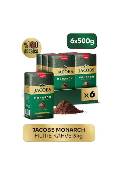 Jacobs Monarch Filtre Kahve 3'lü 2 x 500 G