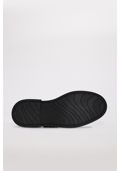 Fast Step Hakiki Deri Kadın Casual Ayakkabı 210za254 Siyah Kırışık