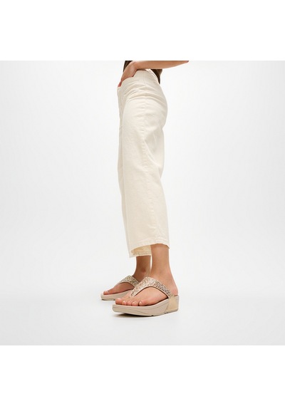 675 Platino Terlik Kadın Diğer A4l-675 Fitflop Lulu Crystal-mıx Metallıc Toe-post Platin