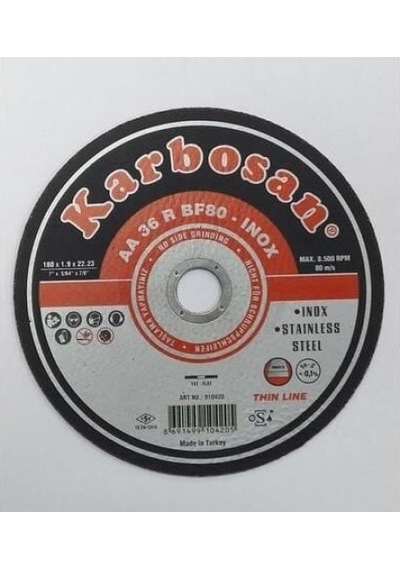 İnox Kesici 180x1,9x22,23 Mm