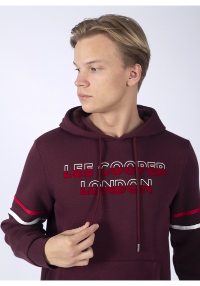 Lee Cooper Kapüşon Yaka Mürdüm Erkek Sweatshırt 241 Lcm 241004 Athel Murdum