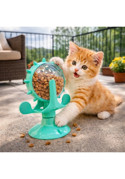 Triline Akıllı Kedi Oyuncağı Mama Dağıtıcı Zeka Geliştirici İnteraktif Yavaş Besleme Özellikli