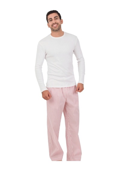 The Don Thedon Beyaz Renk Ribana Erkek Pijama Takımı (105924654)
