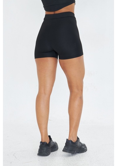 Lesa Wear Yüksek Bel Toparlayıcı Ve Sıkılaştırıcı Kısa Spor Şort Tayt Siyah