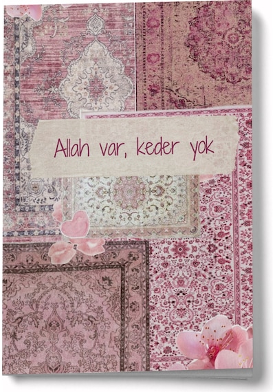 Sufi Serisi 6 Allah Var, Keder Yok A6 Çizgili Mini Defter Not Defteri Çok Renkli