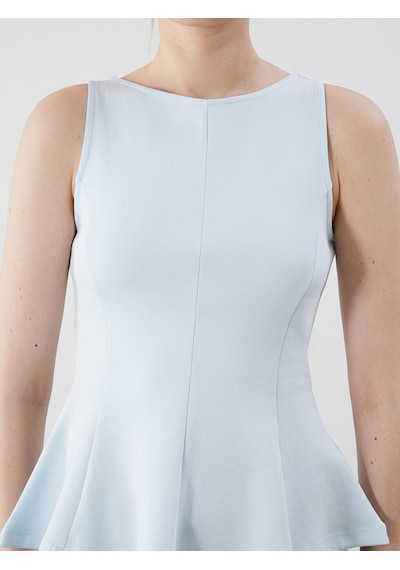 Lcw Vision Mavi Kayık Yaka Peplum Bluz
