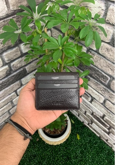Guard Kahverengi Patlı Tasarım Hakiki Deri Kartlık Erkek / Kadın P5239 Kahverengi