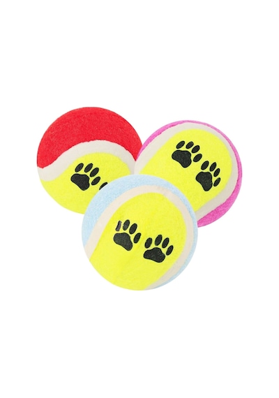 3&amp Apos Lü Renkli Desenli Tenis Topu Kedi Köpek Oyuncağı 5639