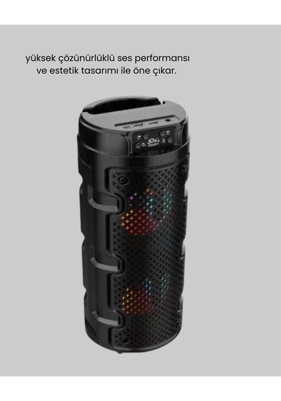 Hubrendy Tekno Kablosuz Stereo Hoparlör Usb + Sd Kart + Aux Destekli Bluetooth 5.0