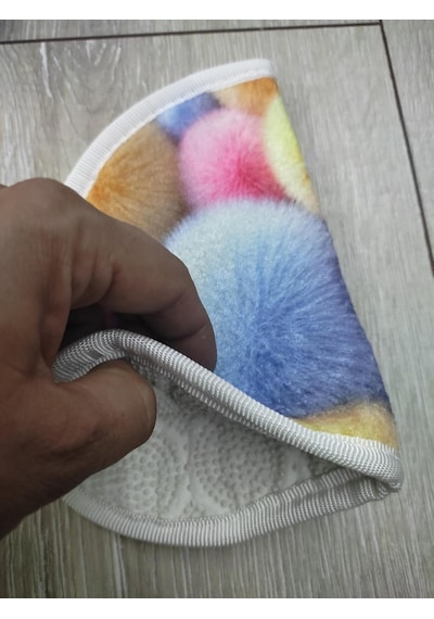 Renkli Pom Pom Tasarımlı Çocuk Emniyet Kemeri Yastığı, Araç Koltuğu Kemer Koruyucusu, Yumuşak D